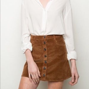 Brandy Melville Nanna Button Down Corduroy Skirt